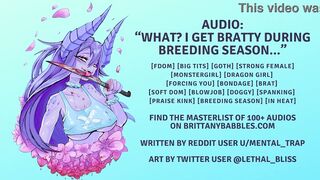 Audio: “What? I Got Bratty During Breeding Season…”