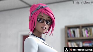 ANIMATED SEX UNIVERSITY - Huge Titty Anime mom Begs For
