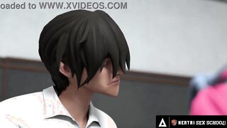 ANIMATED SEX UNIVERSITY - Huge Titty Anime mom Begs For