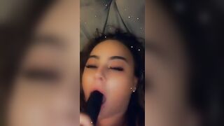 Deap throats a toy