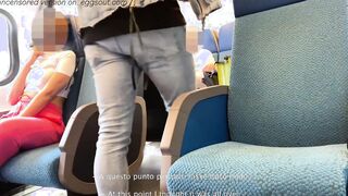 KINKY skank 18 gets filthy on the train and offer me a head among the passengers - SLAVE ITA&ENG