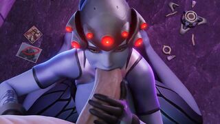 Widowmaker Deepthroating inside a nightclub. GCRaw. Overwatch