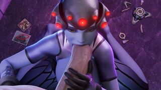 Widowmaker Deepthroating inside a nightclub. GCRaw. Overwatch