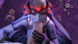 Widowmaker Deepthroating inside a nightclub. GCRaw. Overwatch