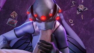 Widowmaker Deepthroating inside a nightclub. GCRaw. Overwatch