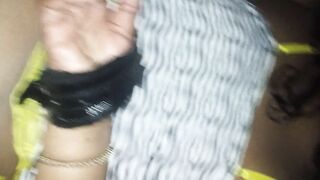 Handcuffed African SKANK blows cock & DOGGY