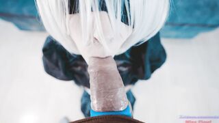 [ NieR: Automata 2B Cosplay ] Oral Cum my stepsister!