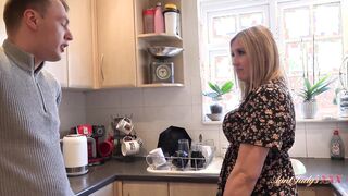 Aunt Judy's XXX - beauty BBW milf Charlie Rae Fucks her Lazy Step-Nephew into the Kitchen
