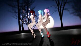 MMD R18 4k UHD Bikini MIku and Sisters - DDD - 1067
