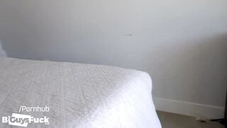 Marc and Marie Bust Dustins Bi-Sensual Cherry in his first ever BiGuysFuck
