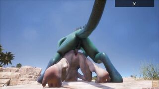 Wild Life / Scaly and Furry, sexy Wolf pussy with mouth Fucks