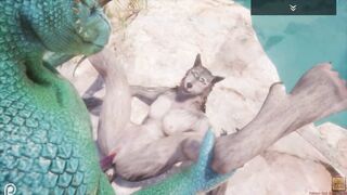 Wild Life / Scaly and Furry, sexy Wolf pussy with mouth Fucks