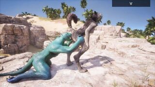 Wild Life / Scaly and Furry, sexy Wolf pussy with mouth Fucks