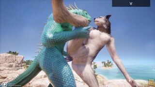 Wild Life / Scaly and Furry, sexy Wolf pussy with mouth Fucks