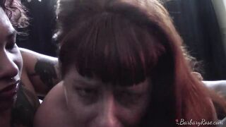 JNDTY - her first 3-Way - Blowing Off Cock and getting Fuck