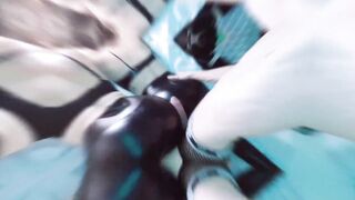 Blonde Stepsisters Sucking Off Off a Black Cock Dry