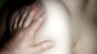 Solo Female: Barefoot Bushy milf Squirts from Rubbing Herself, Draped with Grapevines