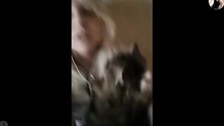 Mature Milf into a Bombshell Nurse Costume Caresses herself on Camera. Part