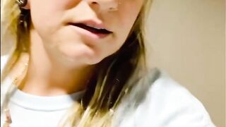 she want to feel my cum on her belly so