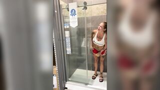 Slutty mom Teases in Hardware Store Squirts in the Parking Lot