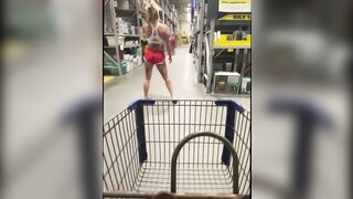Slutty mom Teases in Hardware Store Squirts in the Parking Lot