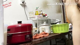 Thai 19 Year Mature Cooking with Spicy Hard Sex Action on Kitchen