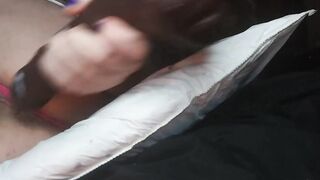 Fucking my Tight Asshole with Humongous Black Vibrator