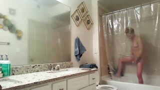 Voyeur Women taking photos and masturbating into the sho
