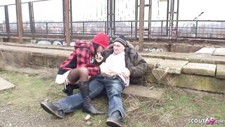 Old Ugly Dude Pounded Real Czech teenagers Street Whore Outdoor