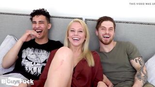 Marc And Marie Bust Dustins Cherry in His First Bi three Way