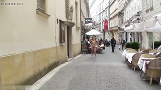 naked on street inside Wien