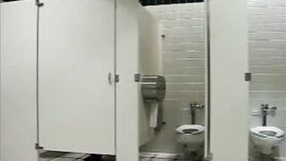 three Women caught in a Outside Toilet