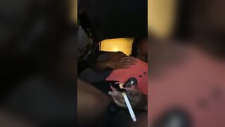 Outdoors double dildo play & squirting