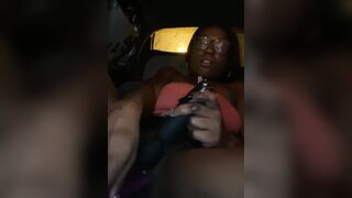 Outdoors double dildo play & squirting