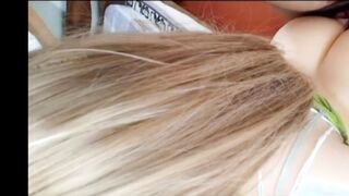 Exciting blonde gets pounded by her long penis stepbrother after