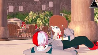 KOIKATSU Ochaco Uraraka,Shoto Todoroki, have sex fellatio hand job and jizzed