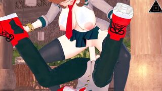 KOIKATSU Ochaco Uraraka,Shoto Todoroki, have sex fellatio hand job and jizzed