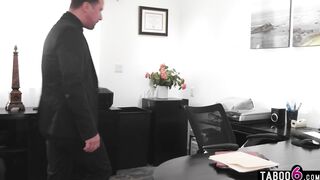 Boss found a vibrator of his cougar secretary Nicole Sage