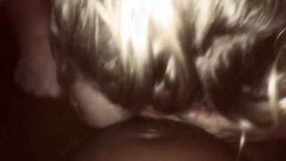 Blonde throat goat titty pounded