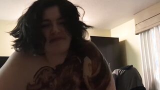 Bbw with messy cake