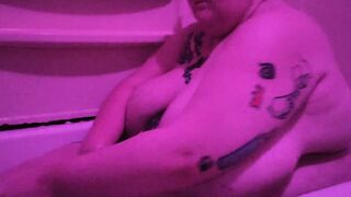 Shaving, exfoliating and washing my foot