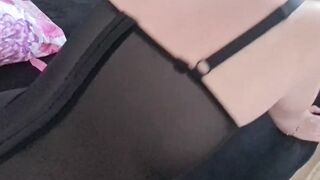 Big Boobed bbw mom dildoing and head