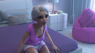 Small-cock dickgirl fucks FUTA mommy