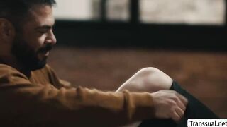Hunk stepdad barebacked by TS stepteen