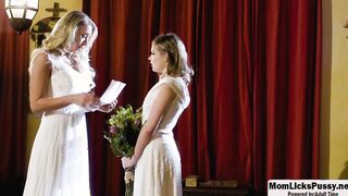 Busty milf married her teen stepdaughter