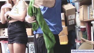 Officer strips n fucks busty shoplifter