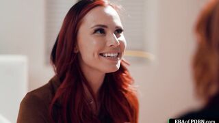 Redhead comforts bff licking her pussy