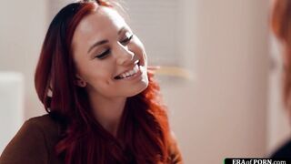 Redhead comforts bff licking her pussy