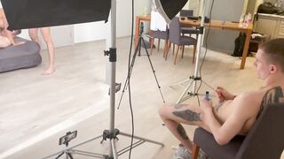 Cuckold watches and jerks off as his whore gets screwed