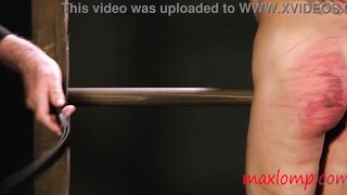 Helpless Cougar Screams as Whipped by 2 Masters